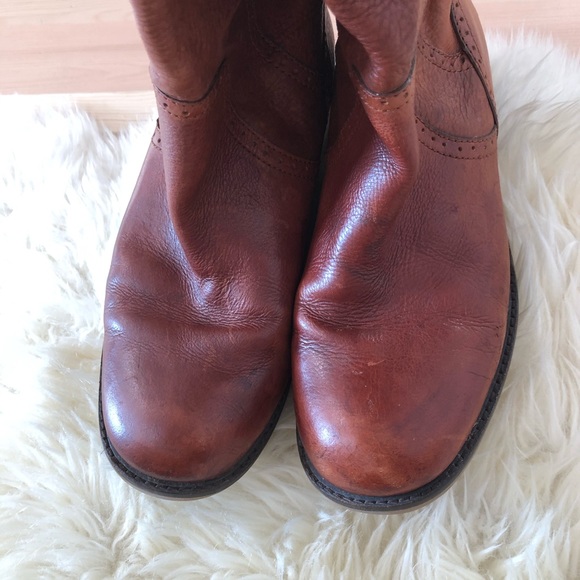 Lucky Brand Cognac “Andrea” Tall Leather Riding 9 - Picture 2 of 8